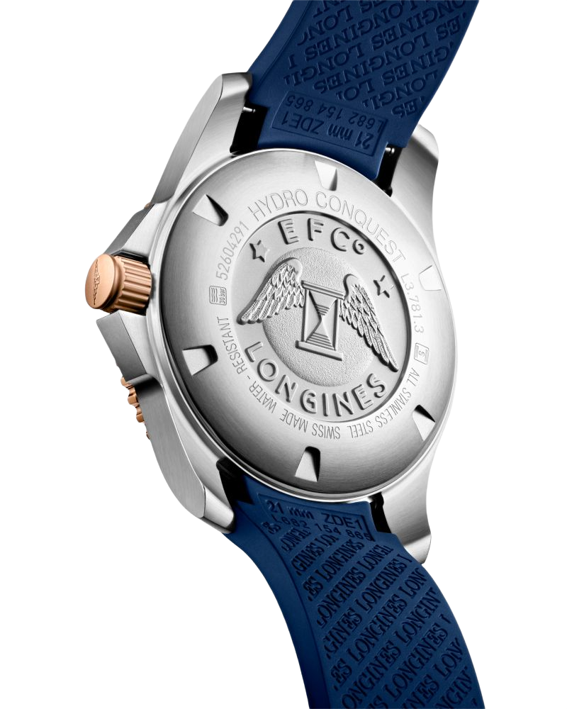 Longines Longines HydroConquest L3.781.3.98.9, hydroconquest швейцария мужские часы на браслете каучук боковой вид